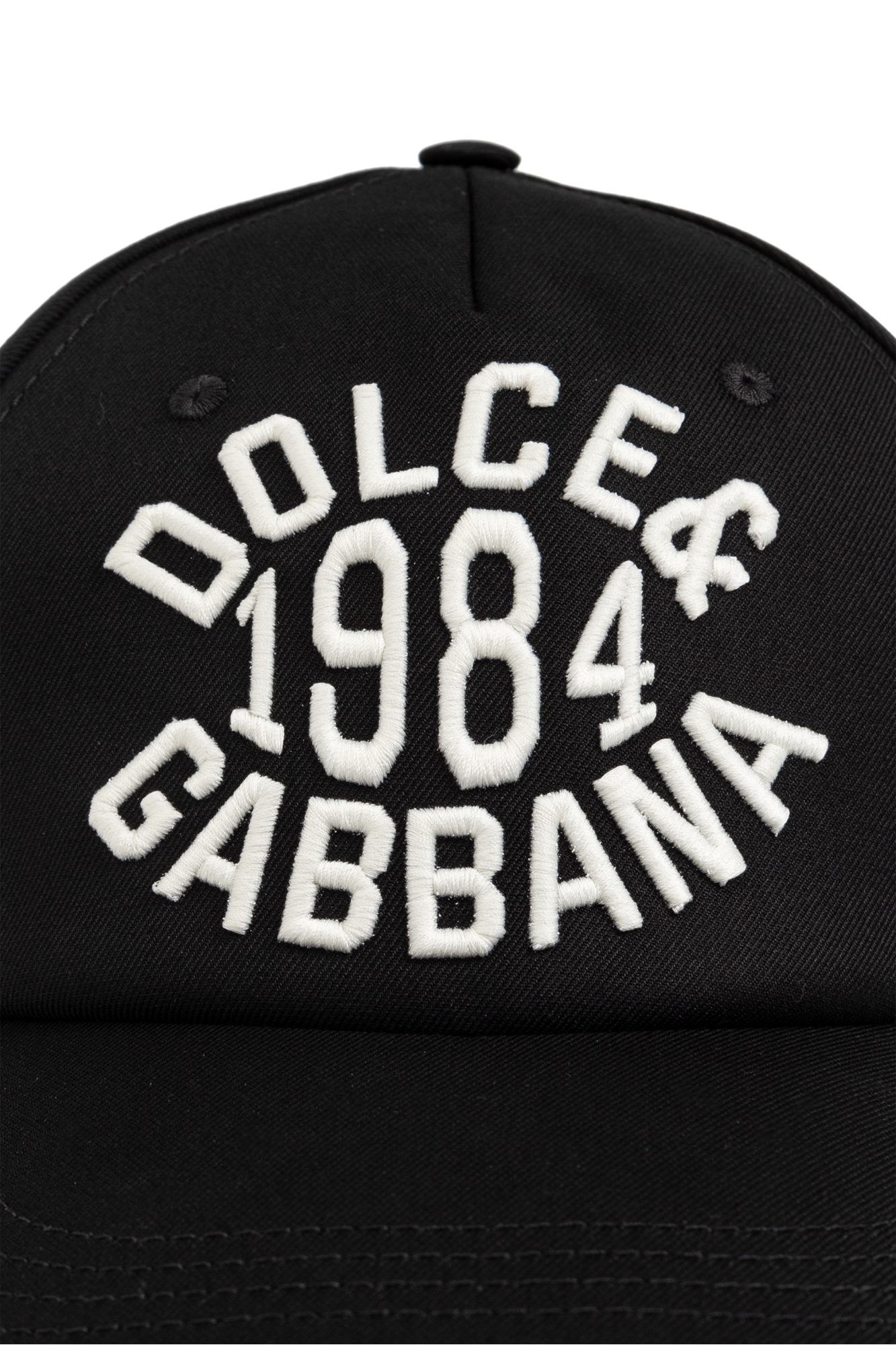 Cotton baseball cap with DG embroidery in Black for Men